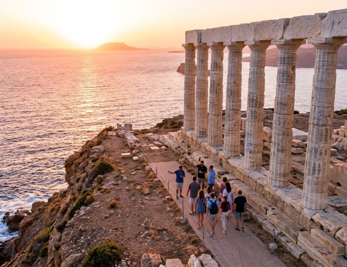 Lake Vouliagmeni Thermal Spa And Temple Of Poseidon Private Full Day Tour